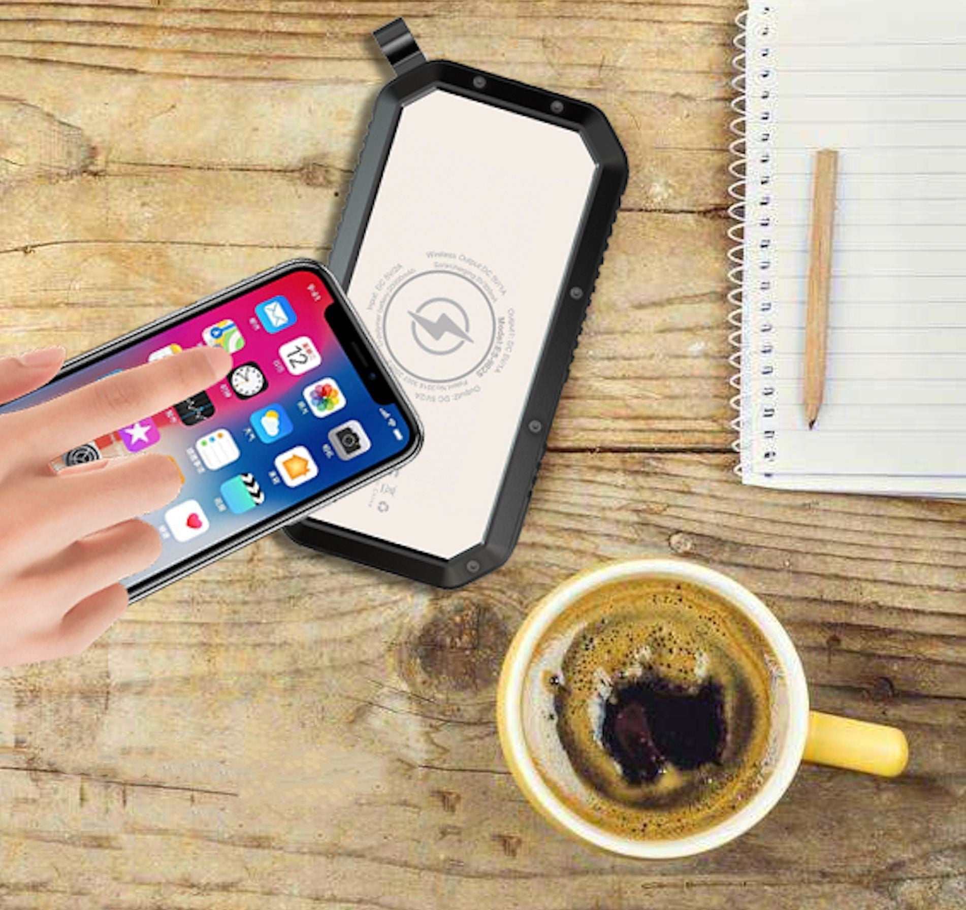 MagnaGear Wireless Solar Power Bank with Torch